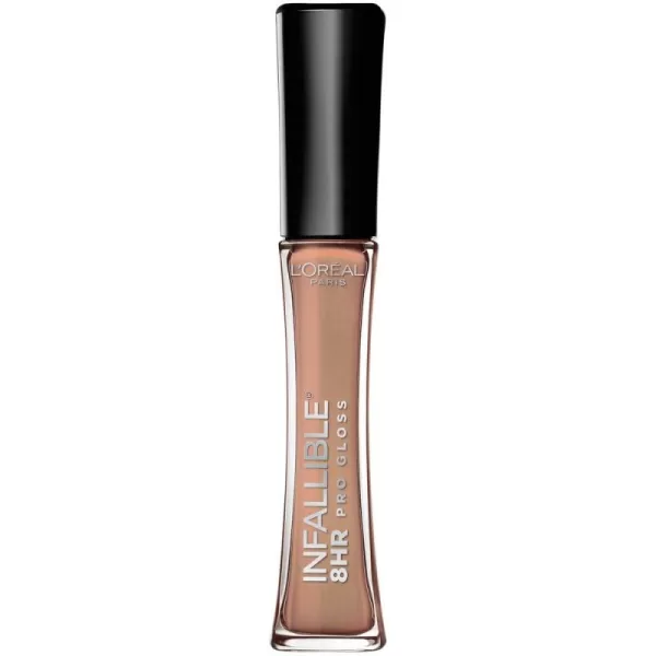 L’Oreal Paris Makeup Infallible 8 Hour Hydrating Lip Gloss, Barely Nude, 0.21 Fl Oz