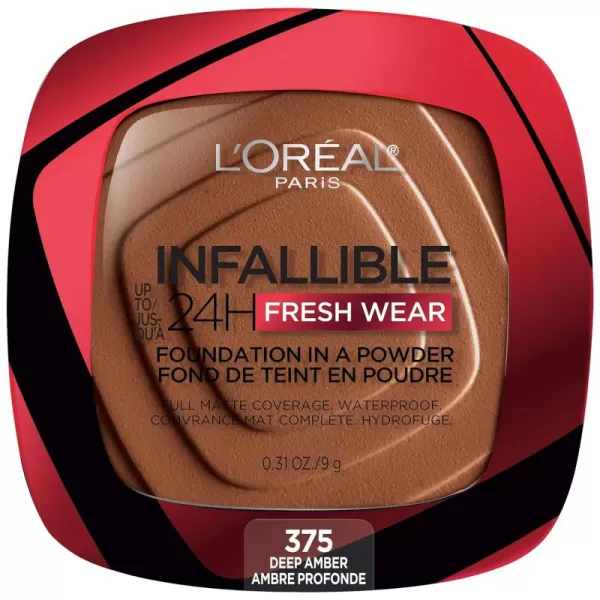 L'Oreal Paris Makeup Infallible Fresh Wear Foundation in a Powder, Up to 24H Wear, Waterproof, True Beige, 0.31 oz.