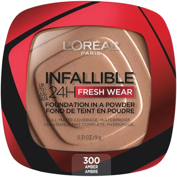 L'Oreal Paris Makeup Infallible Fresh Wear Foundation in a Powder, Up to 24H Wear, Waterproof, Vanilla, 0.31 oz.