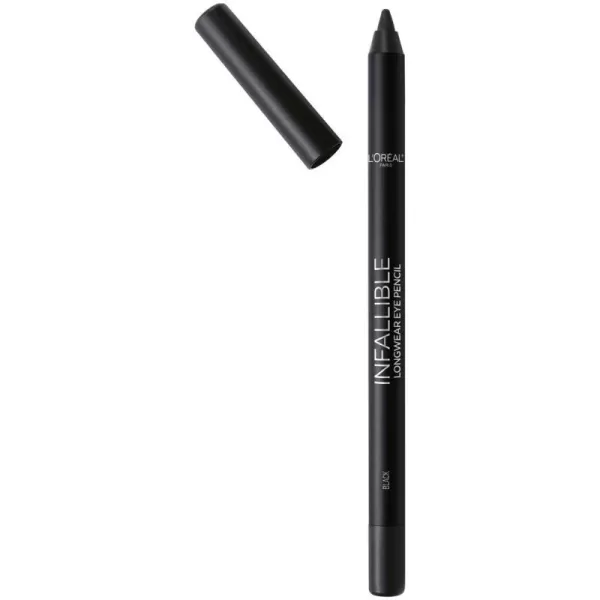 L'Oreal Paris Makeup Infallible Pro-Last Pencil Eyeliner, Waterproof and Smudge-Resistant, Glides on Easily to Create any Look, Black, 0.042 oz., 2 Count