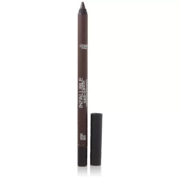 L'Oreal Paris Makeup Infallible Pro-Last Pencil Eyeliner, Waterproof and Smudge-Resistant, Glides on Easily to Create any Look, Brown, 0.042 oz.
