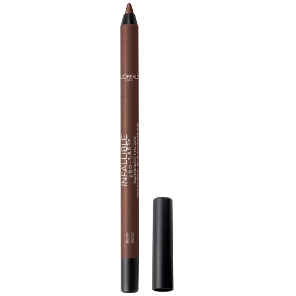 L'Oreal Paris Makeup Infallible Pro-Last Pencil Eyeliner, Waterproof and Smudge-Resistant, Glides on Easily to Create any Look, Brown, 0.042 oz.