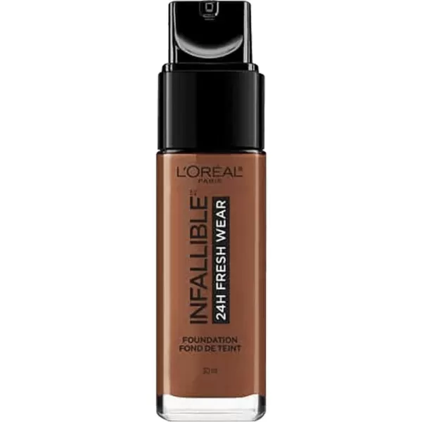 L'Oreal Paris Makeup Infallible Up to 24 Hour Fresh Wear Lightweight Foundation, Hazelnut, 1 Fl Oz.