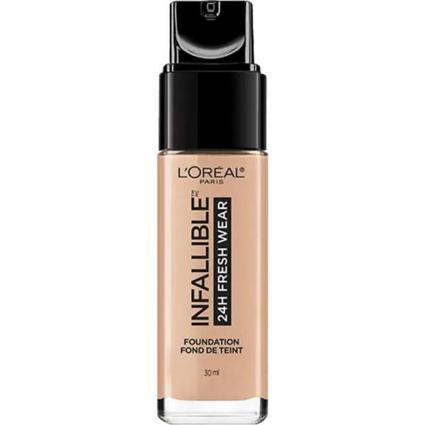 L'Oreal Paris Makeup Infallible Up to 24 Hour Fresh Wear Lightweight Foundation, Hazelnut, 1 Fl Oz.