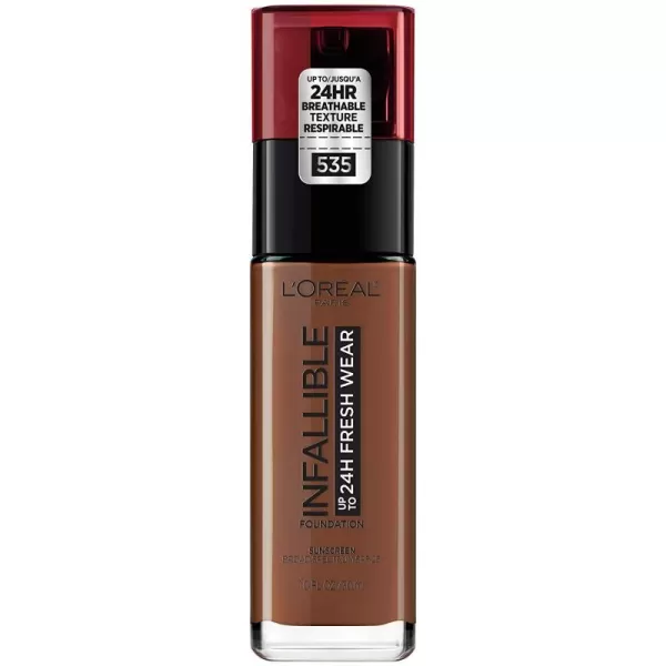 L'Oreal Paris Makeup Infallible Up to 24 Hour Fresh Wear Lightweight Foundation, Hazelnut, 1 Fl Oz.