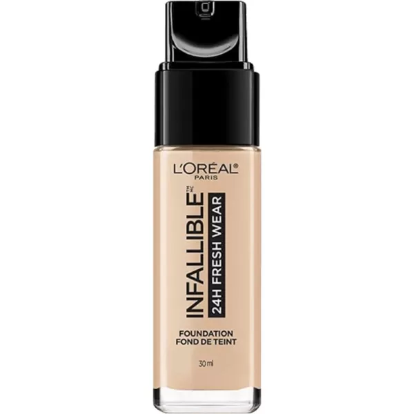 L'Oreal Paris Makeup Infallible Up to 24 Hour Fresh Wear Lightweight Foundation, Hazelnut, 1 Fl Oz.