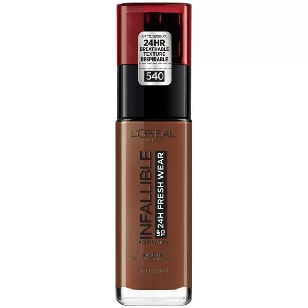 L'Oreal Paris Makeup Infallible Up to 24 Hour Fresh Wear Lightweight Foundation, Hazelnut, 1 Fl Oz.