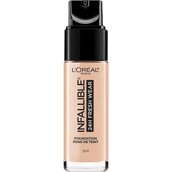 L'Oreal Paris Makeup Infallible Up to 24 Hour Fresh Wear Lightweight Foundation, Hazelnut, 1 Fl Oz.