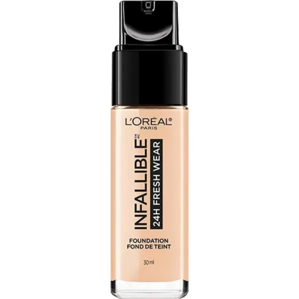 L'Oreal Paris Makeup Infallible Up to 24 Hour Fresh Wear Lightweight Foundation, Hazelnut, 1 Fl Oz.