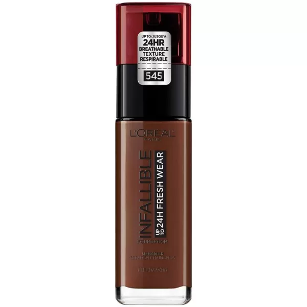 L'Oreal Paris Makeup Infallible Up to 24 Hour Fresh Wear Lightweight Foundation, Hazelnut, 1 Fl Oz.