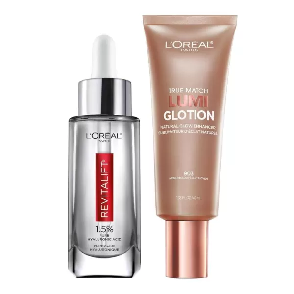 L'Oreal Paris Makeup True Match Lumi Glotion, Natural Glow Enhancer, Illuminator Highlighter Skin Tint, for an All Day Radiant Glow, Medium, 1.35 Ounces