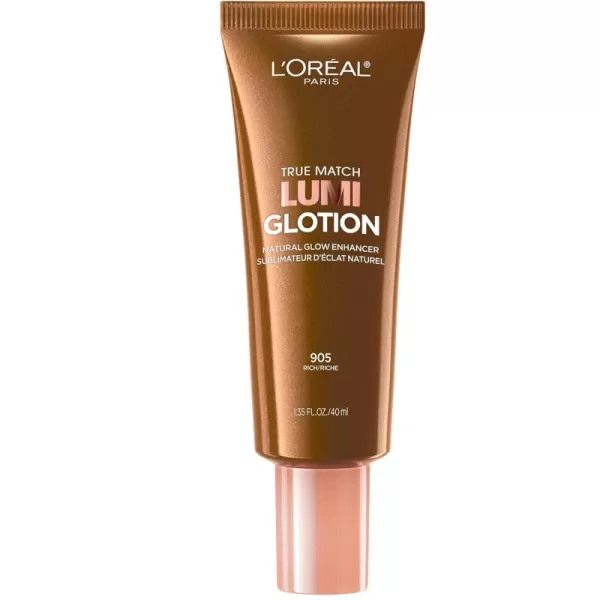 L'Oreal Paris Makeup True Match Lumi Glotion, Natural Glow Enhancer, Illuminator Highlighter Skin Tint, for an All Day Radiant Glow, Medium, 1.35 Ounces