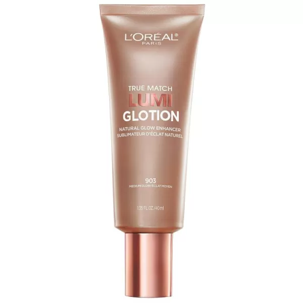 L'Oreal Paris Makeup True Match Lumi Glotion, Natural Glow Enhancer, Illuminator Highlighter Skin Tint, for an All Day Radiant Glow, Medium, 1.35 Ounces