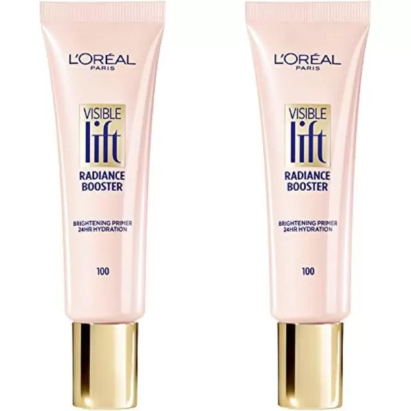 L'Oreal Paris Makeup Visible Lift Radiance Booster, skincare-based primer, 24hr hydration, instantly brightens, smoothes and evens skin, radiant finish, enriched with nourishing oils, 0.84 fl; oz.)