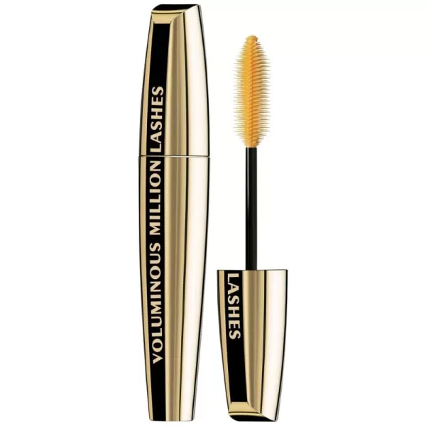 L’Oreal Paris Makeup Voluminous Million Lashes Mascara, Volumizing Collagen Infused Eye Makeup, Amplifying Mascara Brush, Washable, Blackest Black, 0.3 Fl Oz., 2 Count