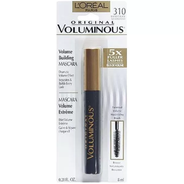 L’Oreal Paris Makeup Voluminous Original Volume Building Mascara, Carbon Black, 0.26 Fl Oz