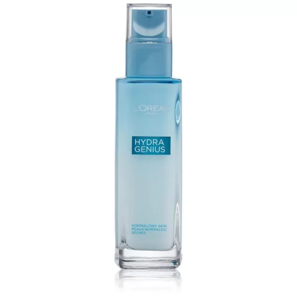 L'Oreal Paris Skincare Hydra Genius Daily Liquid Care Oil-Free Face Moisturizer for Normal to Dry Skin, Hyaluronic Acid Moisturizer for Face with Aloe Water and Hyaluronic Acid, 3.04 fl. oz.)