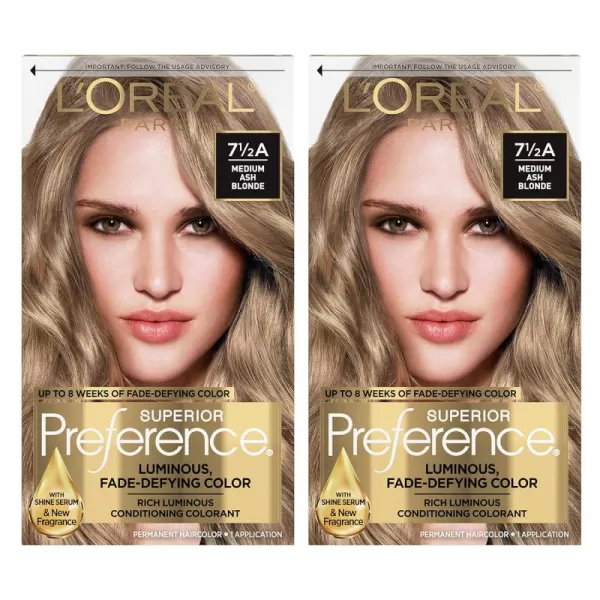 L'Oreal Paris Superior Preference Fade-Defying + Shine Permanent Hair Color, 5G Medium Golden Brown, Pack of 1, Hair Dye