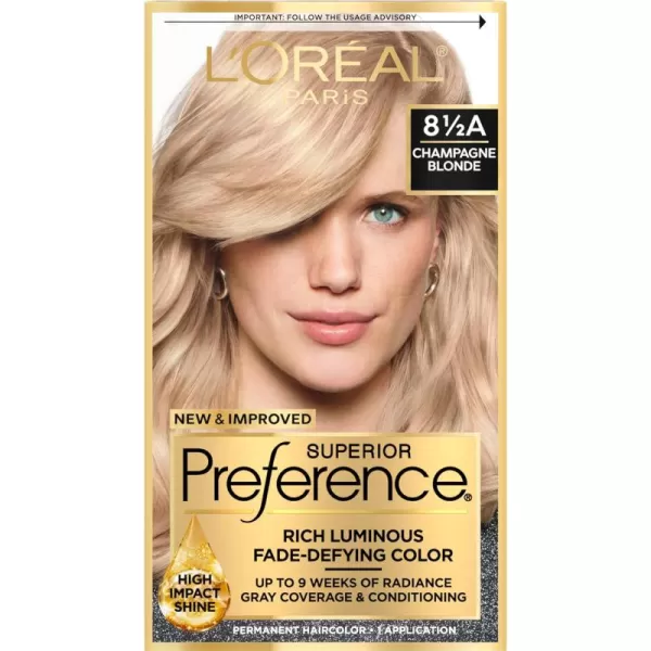 L'Oreal Paris Superior Preference Fade-Defying + Shine Permanent Hair Color, 5G Medium Golden Brown, Pack of 1, Hair Dye