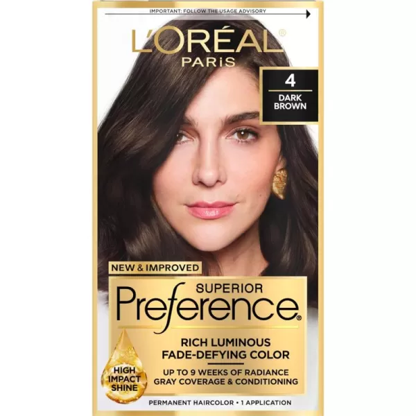 L'Oreal Paris Superior Preference Fade-Defying + Shine Permanent Hair Color, 5G Medium Golden Brown, Pack of 1, Hair Dye