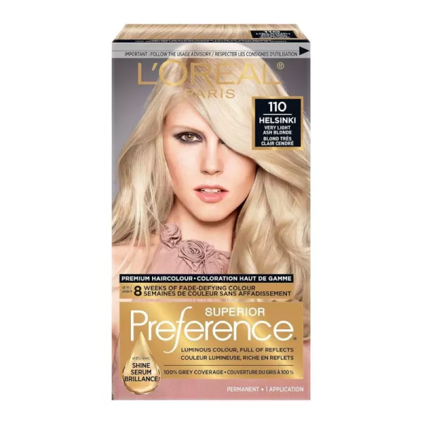 L'Oreal Paris Superior Preference Fade-Defying + Shine Permanent Hair Color, 9.5N Lightest Natural Blonde, Pack of 3, Hair Dye