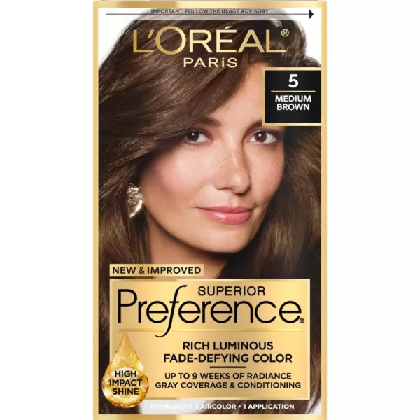 L'Oreal Paris Superior Preference Fade-Defying + Shine Permanent Hair Color, 9.5N Lightest Natural Blonde, Pack of 3, Hair Dye