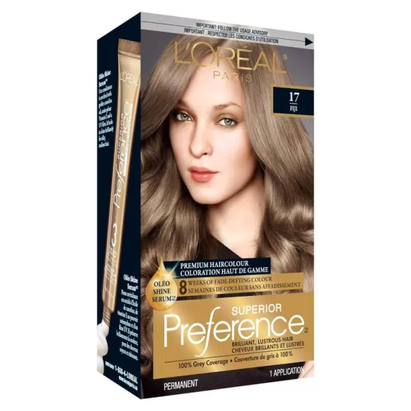 L'Oreal Paris Superior Preference Fade-Defying + Shine Permanent Hair Color, 9.5N Lightest Natural Blonde, Pack of 3, Hair Dye