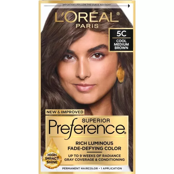 L'Oreal Paris Superior Preference Fade-Defying + Shine Permanent Hair Color, 9.5N Lightest Natural Blonde, Pack of 3, Hair Dye