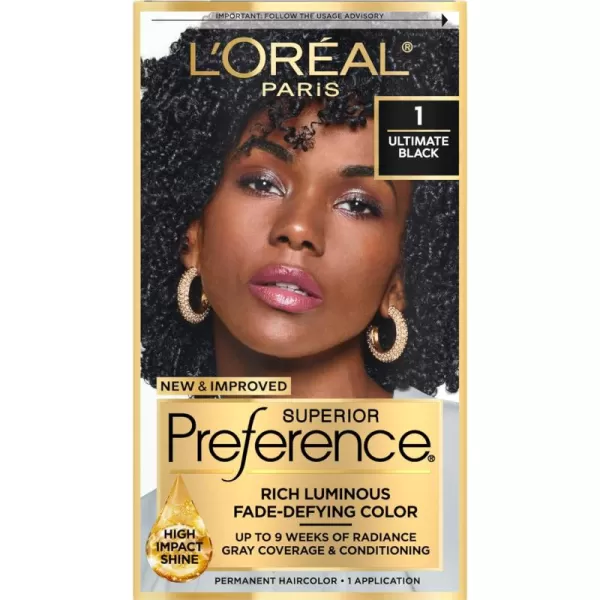 L'Oreal Paris Superior Preference Fade-Defying + Shine Permanent Hair Color, 9.5N Lightest Natural Blonde, Pack of 3, Hair Dye