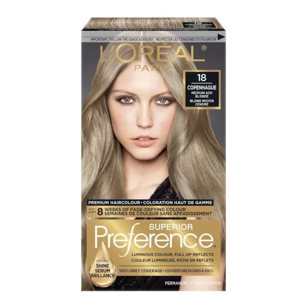 L'Oreal Paris Superior Preference Fade-Defying + Shine Permanent Hair Color, 9.5N Lightest Natural Blonde, Pack of 3, Hair Dye