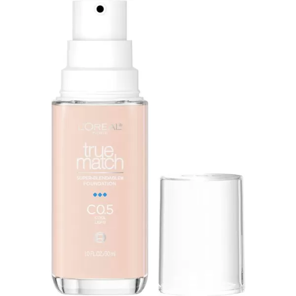 L'Oreal Paris True Match Super-Blendable Foundation, Medium Coverage Liquid Foundation Makeup, W8, Medium Deep, 1 Fl Oz