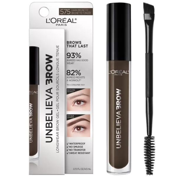 L'Oreal Paris Unbelieva-Brow Longwear Waterproof Tinted Brow Gel, Smudge-resistant, Transfer- Proof, Quick Drying, Easy and quick application with precise brush, Blonde, 0.15 fl. oz.
