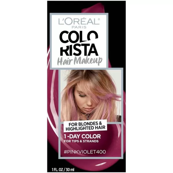 L'oreal Paris Hair Color Colorista Makeup 1-day for Blondes, Lilac500, 1 Fluid Ounce