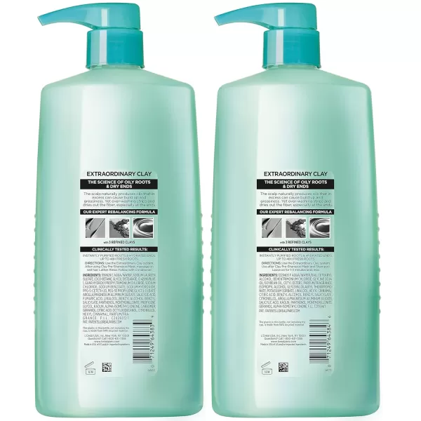 L'Oreal Paris Elvive Extraordinary Clay Rebalancing Shampoo and Conditioner Set )