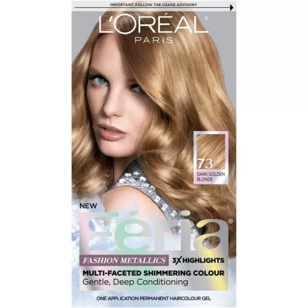 L'Oreal Paris Feria Multi-Faceted Shimmering Permanent Hair Color Hair Dye, Rose Gold 