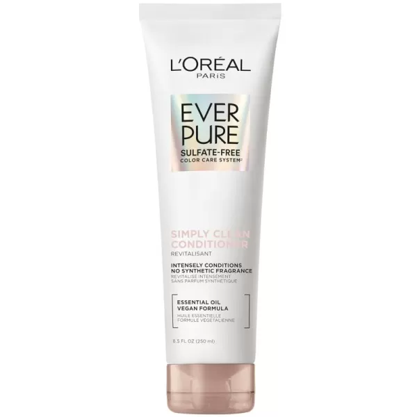 L'Oreal Paris EverPure Sulfate Free Simply Clean Conditioner, Hydrating Hair Care with Rosemary Essential Oils, 23 Fl Oz