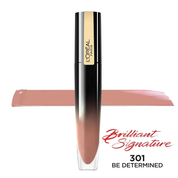 L'Oreal Paris Brilliant Signature Shiny Lip Stain Lipstick, Be Uncontrollable 0.21 Fl Oz.