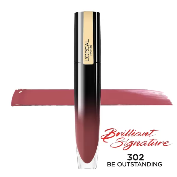 L'Oreal Paris Brilliant Signature Shiny Lip Stain Lipstick, Be Uncontrollable 0.21 Fl Oz.