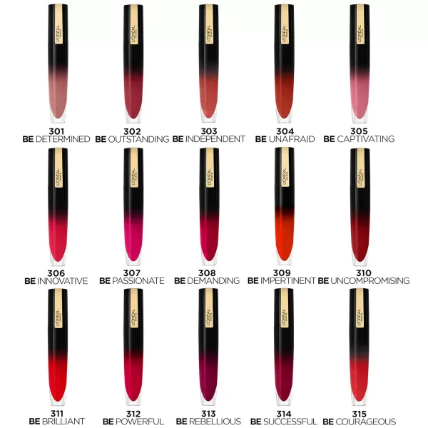 L'Oreal Paris Brilliant Signature Shiny Lip Stain Lipstick, Be Uncontrollable 0.21 Fl Oz.