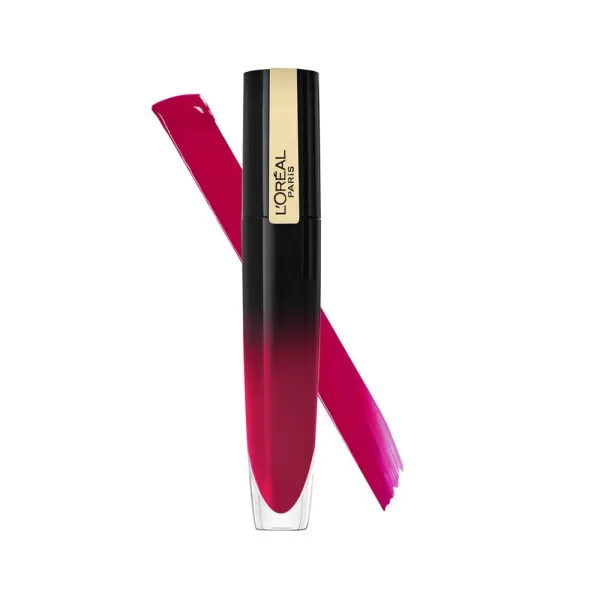 L'Oreal Paris Brilliant Signature Shiny Lip Stain Lipstick, Be Uncontrollable 0.21 Fl Oz.