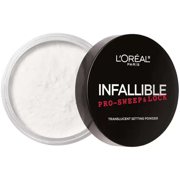 L'Oreal Paris Makeup Infallible Pro Sweep and Lock Translucent Loose Setting Powder, Controls Shine and Blurs Pores, Sets Makeup, Long-Lasting &amp; Lightweight, 2 Count