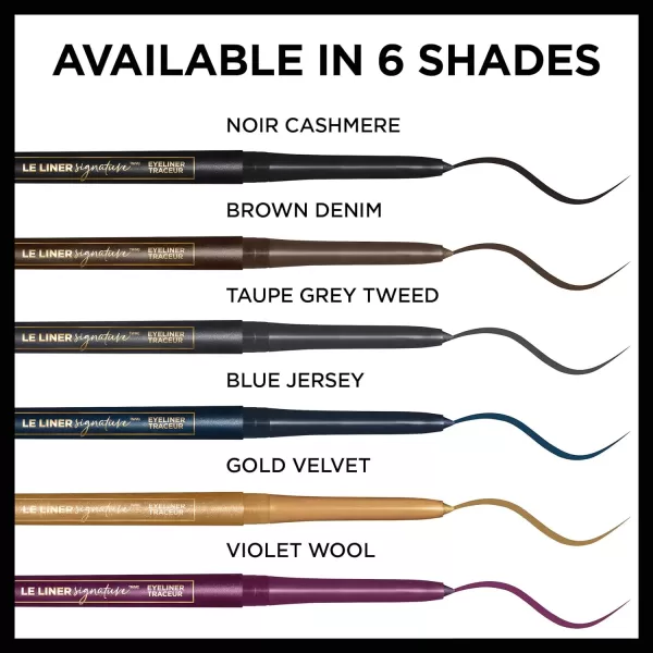 L’Oréal Paris Makeup Le Liner Signature Mechanical Eyeliner, Easy-Glide, Smudge Resistant, Bold Color, Long Lasting, Waterproof Eyeliner, Gold Velvet, 0.011 oz., 1 count