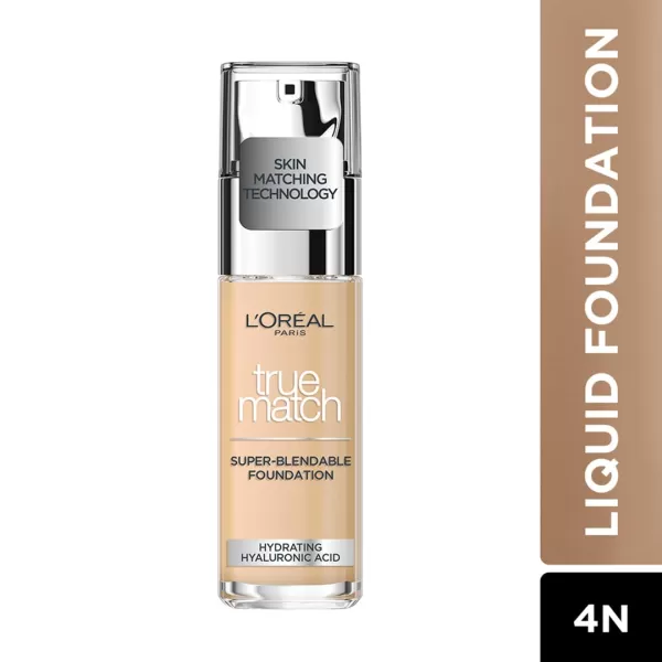 L'Oreal Paris Makeup True Match Super-Blendable Liquid Foundation, Deep Warm W9.5, 1 Fl Oz,1 Count