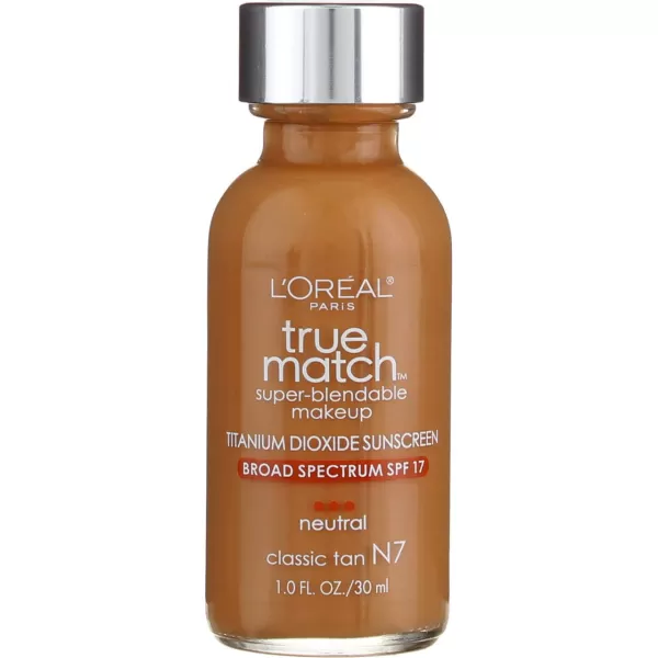 L'Oreal Paris Makeup True Match Super-Blendable Liquid Foundation, Deep Warm W9.5, 1 Fl Oz,1 Count