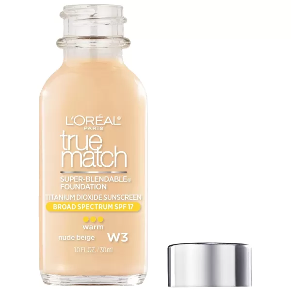 L'Oreal Paris Makeup True Match Super-Blendable Liquid Foundation, Deep Warm W9.5, 1 Fl Oz,1 Count