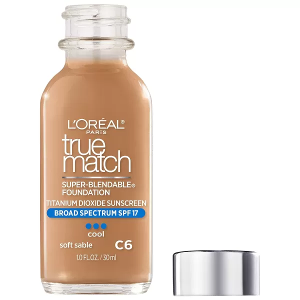 L'Oreal Paris Makeup True Match Super-Blendable Liquid Foundation, Deep Warm W9.5, 1 Fl Oz,1 Count