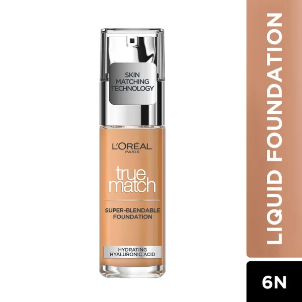 L'Oreal Paris Makeup True Match Super-Blendable Liquid Foundation, Porcelain W1, 1 Fl Oz,1 Count