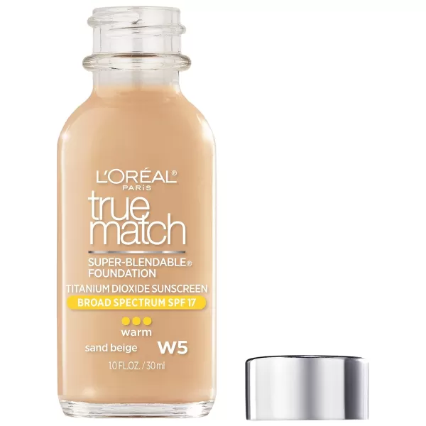 L'Oreal Paris Makeup True Match Super-Blendable Liquid Foundation, Porcelain W1, 1 Fl Oz,1 Count