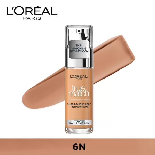 L'Oreal Paris Makeup True Match Super-Blendable Liquid Foundation, Porcelain W1, 1 Fl Oz,1 Count