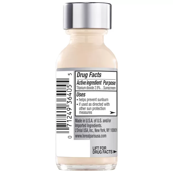 L'Oreal Paris Makeup True Match Super-Blendable Liquid Foundation, Porcelain W1, 1 Fl Oz,1 Count